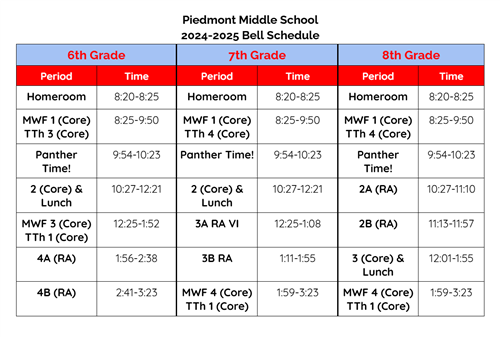 Bell Schedule